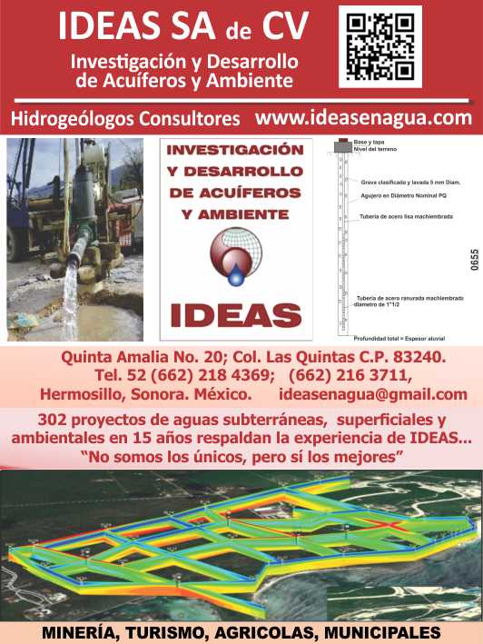 Estudios Hidrogeologicos. Estudios Geofisicos. Hidrogeologia Ambiental. Desarrollo y Control de Acuiferos. Estudios de riesgos geologicos. Supervision y Construccion de pozos. Cursos y Capacitacion.