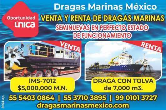 Sale and Rental of semi-new Marine Dredgers in perfect working order. IMS-712 $5,000,000 M.N. Dredger with 7,000 m3 Hopper